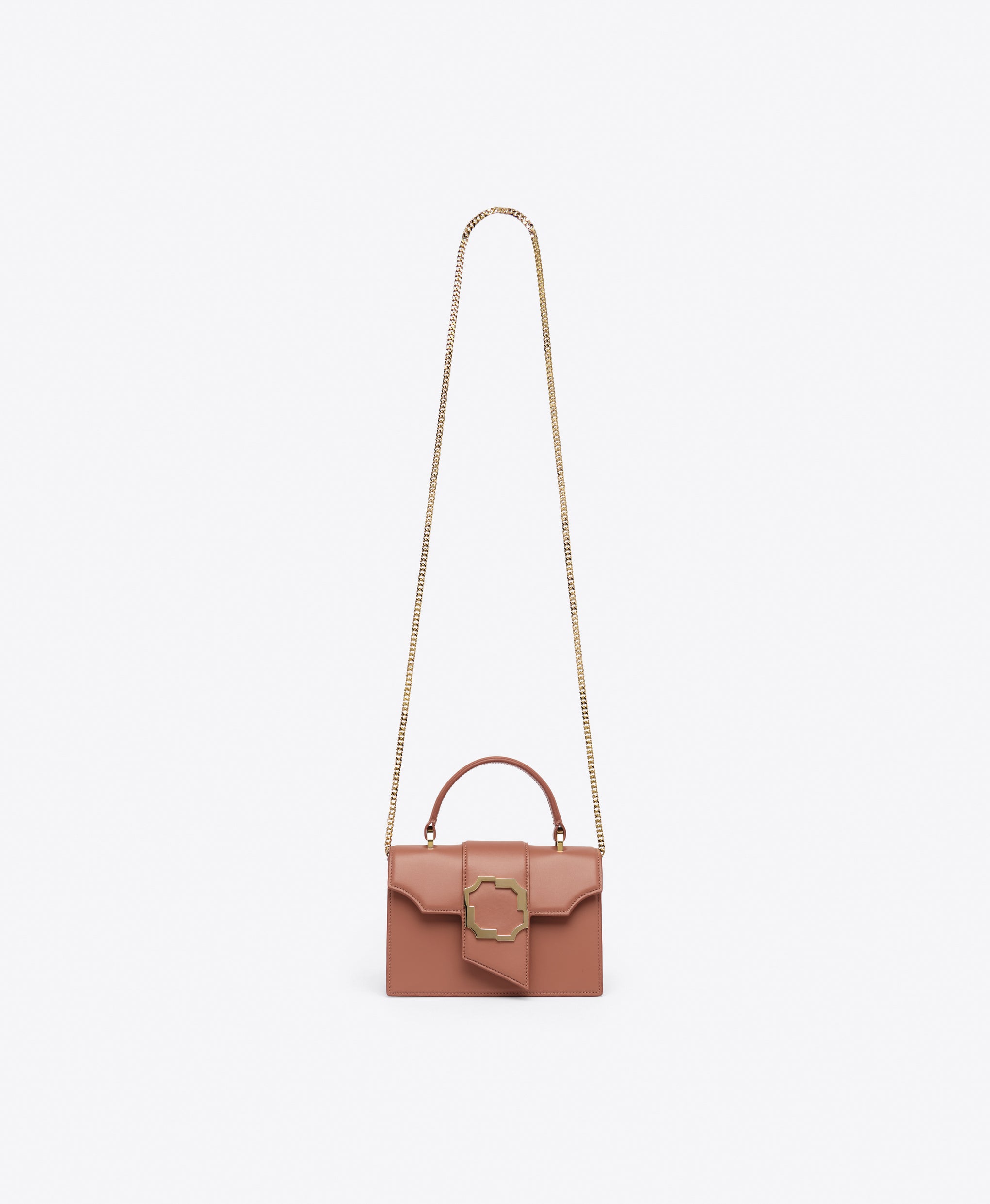 Audrey Deep Blush Leather Mini Handbag Malone Souliers