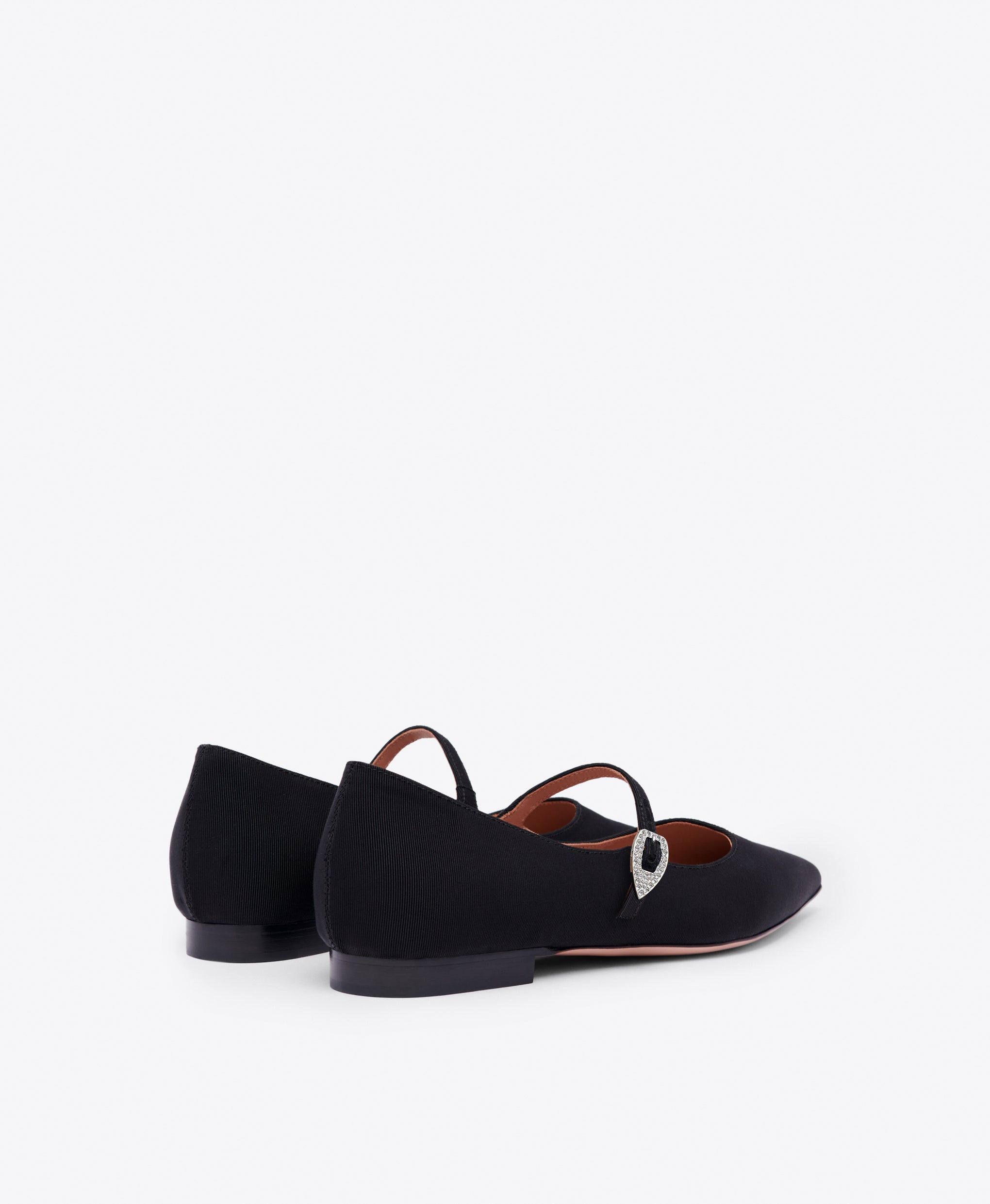 Kate Flat Black Grosgrain Mary-Jane Flats Malone Souliers