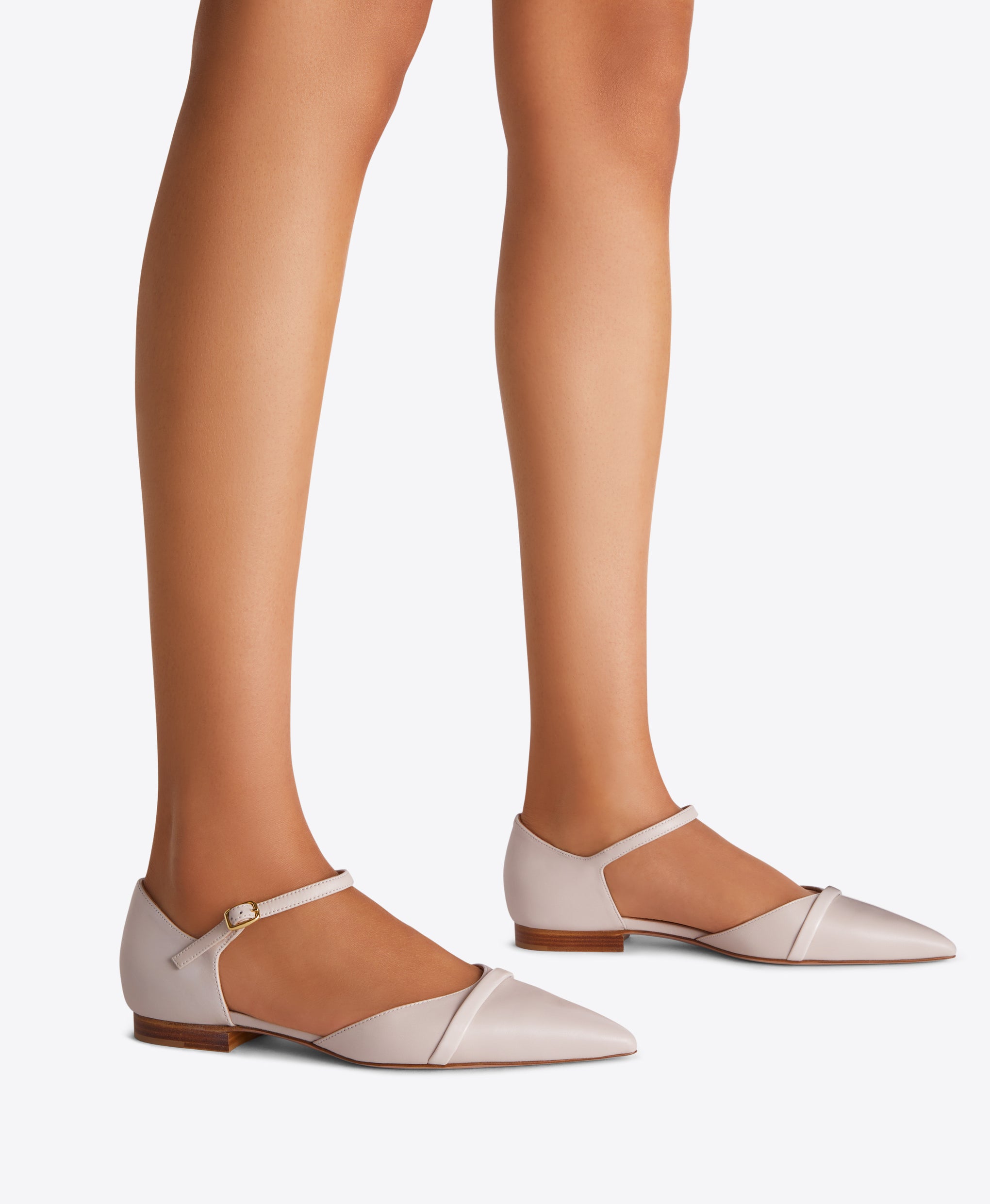 Ulla Flat Ice White Nappa Leather Flats Malone Souliers