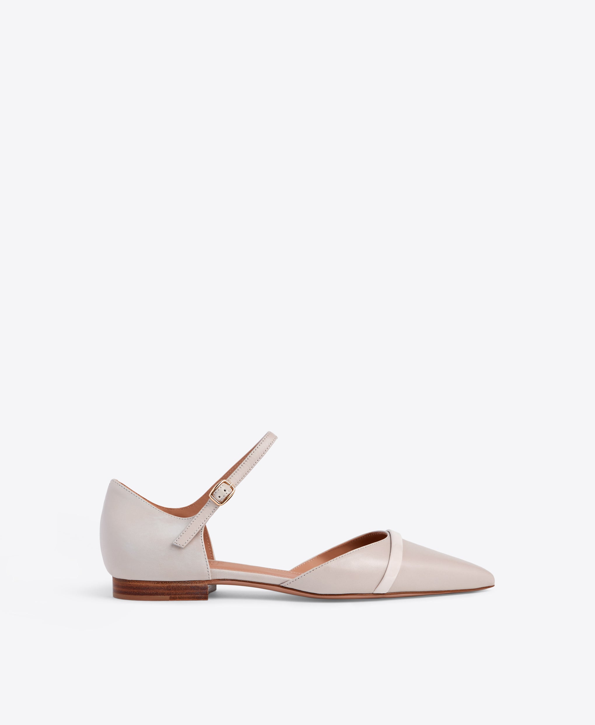 Ulla Flat Ice White Nappa Leather Flats Malone Souliers