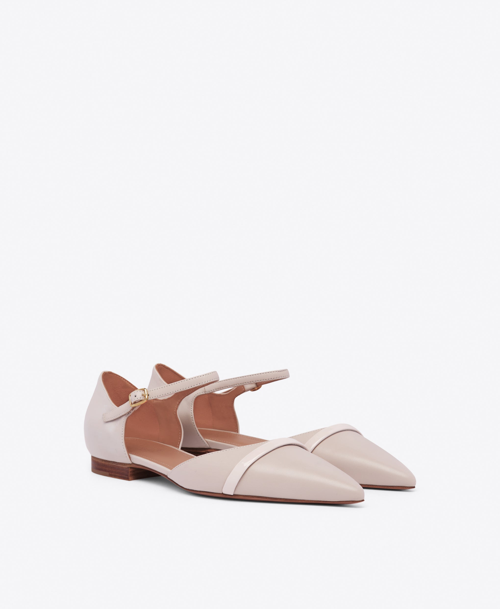 Ulla Flat Ice White Nappa Leather Flats Malone Souliers